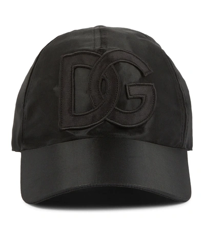 Dolce & Gabbana Semi-sheer Logo-patch Cap In Nero