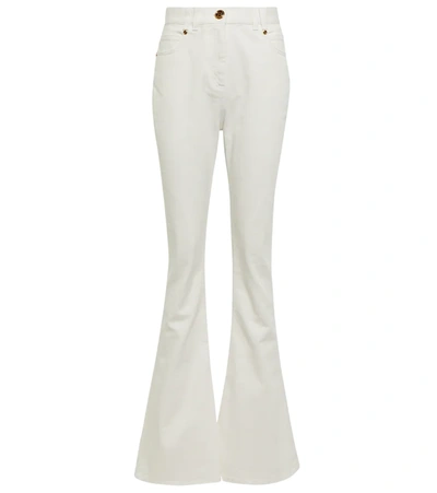 Balmain High-waisted Denim Jeans In White