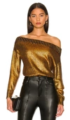 Superdown Marla Sweater In Metallic Copper