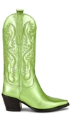 Jeffrey Campbell Dagget Cowboy Heeled Boot In Metallic Green, Women's At Urban Outfitters In Green