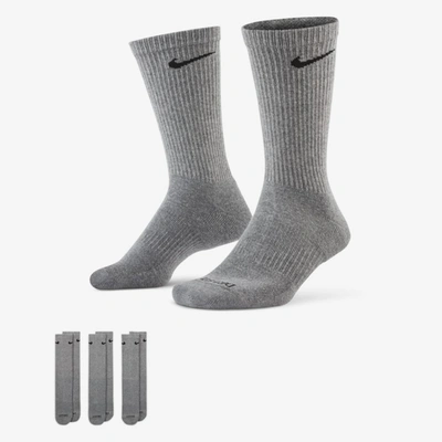 Nike Everyday Plus Cushioned Training Crew Socks In Grey