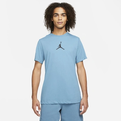 Jordan Jumpman Men's Short-sleeve Crew In Rift Blue,black