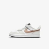 Nike Court Borough Low 2 Little Kids' Shoes In White,summit White,dark Smoke Grey,metallic Red Bronze