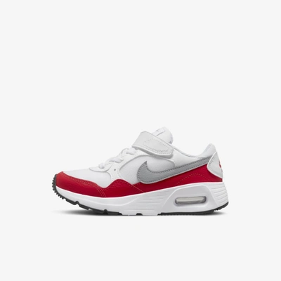Nike Air Max Sc Little Kids' Shoes In White,university Red,black,wolf Grey