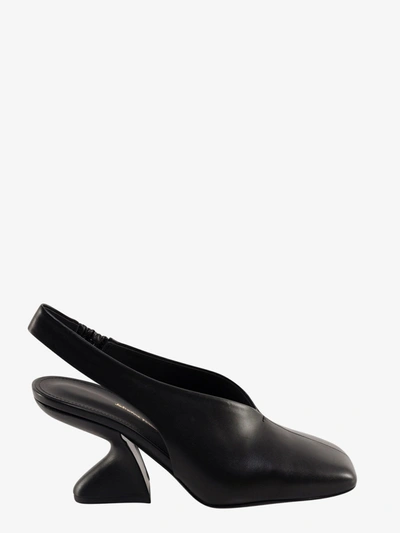 Ferragamo 85mm Sloane Leather Slingback Pumps In Black