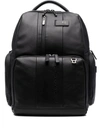 Piquadro Logo-embossed Backpack In Black