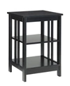 CONVENIENCE CONCEPTS MISSION END TABLE WITH SHELVES