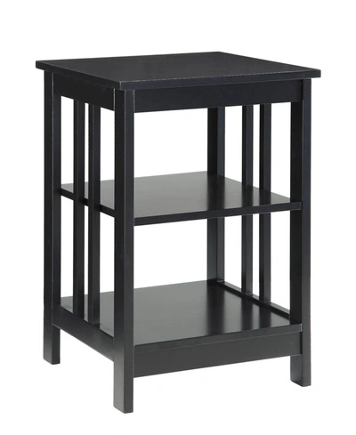 Convenience Concepts Mission End Table With Shelves In Black