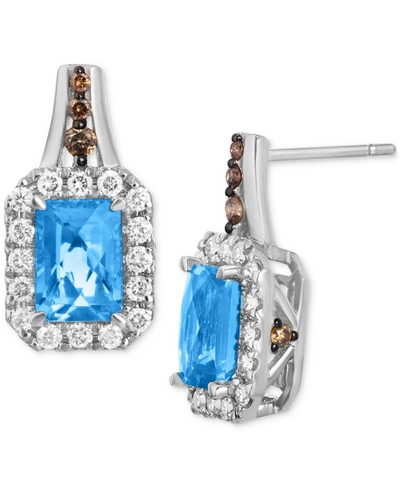 Le Vian Cinnamon Citrine (2 Ct. T.w.) & Diamond (5/8 Ct. T.w.) Stud Earrings In 14k Rose Gold (also In Ameth In Blue Topaz