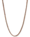 Macy's 14k Rose Gold Necklace, 18" Wheat Chain (9/10mm) In Rose Gold