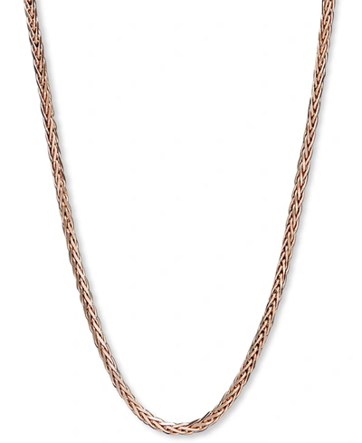 Macy's 14k Rose Gold Necklace, 18" Wheat Chain (9/10mm)