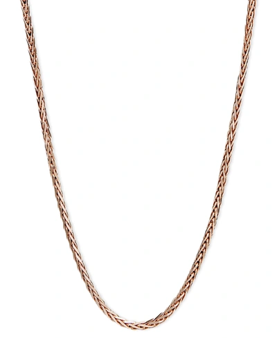 Macy's 14k Rose Gold Necklace, 20" Wheat Chain (9/10mm)