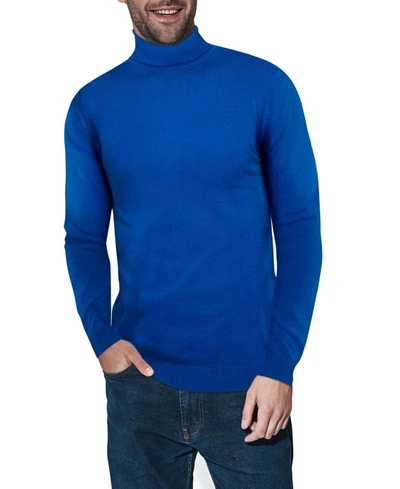 X-ray Men's Turtleneck Pull Over Sweater In Royal Blue
