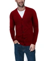 X-ray Men's Basic Ribbed Cardigan In Jester Red