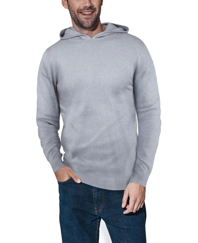 X-ray Men's Basic Hooded Midweight Sweater In Light Heather Gray