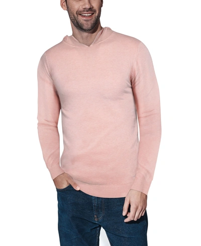 X-ray Men's Basic Hooded Midweight Sweater In Light Pink