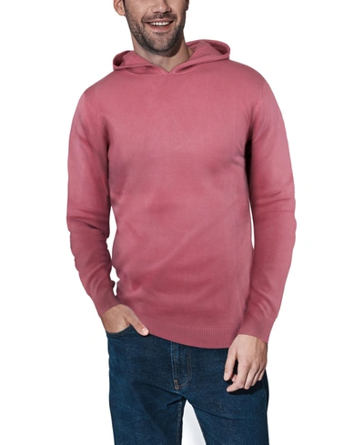 X-ray Men's Basic Hooded Midweight Sweater In Dusty Mauve