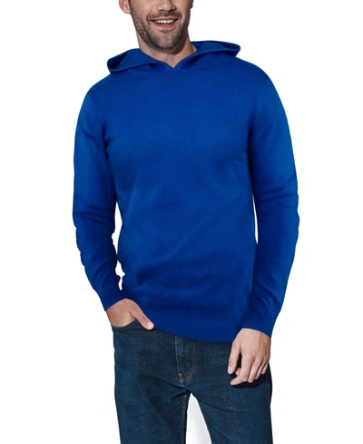 X-ray Men's Basic Hooded Midweight Sweater In Royal Blue