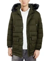 X-ray X Ray Hooded Puffer Parka Jacket In Green