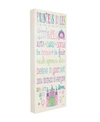 STUPELL INDUSTRIES PRINCESS RULES CASTLE TYPOGRAPHY STRETCHED CANVAS WALL ART, 10" X 24"