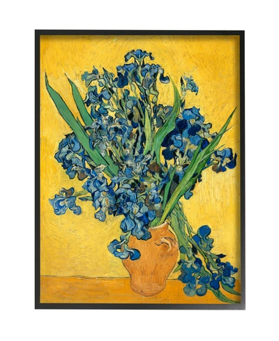 Stupell Industries Van Gogh Irises Post Impressionist Painting Black Framed Giclee Texturized Art, 16" X 20" In Multi-color