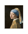 STUPELL INDUSTRIES VERMEER GIRL WITH A PEARL EARRING CLASSICAL PORTRAIT PAINTING WALL PLAQUE ART, 10" X 15"