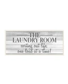 Stupell Industries Laundry Sorting Out Life Typography Black And White Planked Look Wall Plaque Art, 7" X 17" In Multi-color