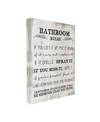 STUPELL INDUSTRIES BATHROOM RULES FUNNY WORD WOOD TEXTURED DESIGN STRETCHED CANVAS WALL ART, 16" X 20"