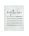 STUPELL INDUSTRIES MAY THIS HOME FAMILY INSPIRATIONAL WORD ON WOOD TEXTURE DESIGN WALL PLAQUE ART, 10" X 15"