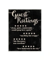 STUPELL INDUSTRIES GUEST RATING FIVE STAR BATHROOM BLACK FUNNY WORD DESIGN WALL PLAQUE ART, 13" X 19"