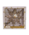 Kurt Adler 9.65" Ul 10-light 8-point Capiz Star Lighted Tree Topper In Gold-tone