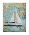 Stupell Industries Retro World Map Sail Boat Ocean Coast Painting Wall Plaque Art, 10" X 15" In Multi-color