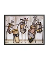 Stupell Industries Musical Trio Abstract Modern Painting Black Framed Giclee Texturized Art, 24" X 30" In Multi-color
