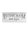 STUPELL INDUSTRIES FUN LAUNDRY ROOM FUNNY WORD BATHROOM BLACK AND WHITE DESIGN WALL PLAQUE ART, 7" X 17"