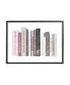 Stupell Industries Fashion Designer Book Stack Pink Gray Watercolor Black Framed Giclee Texturized Art, 11" X 14" In Multi-color