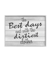 STUPELL INDUSTRIES BEST DAYS INSPIRATIONAL BATHROOM LAUNDRY BLACK AND WHITE DESIGN GRAY FARMHOUSE RUSTIC FRAMED GICLEE 