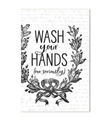 STUPELL INDUSTRIES WASH YOUR HANDS SERIOUSLY ELEGANT BATHROOM WORD DESIGN WALL PLAQUE ART, 10" X 15"