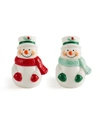 Pfaltzgraff Snowman Salt & Pepper Shaker Set In Assorted