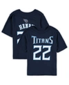 OUTERSTUFF PRESCHOOL BOYS AND GIRLS NAVY DERRICK HENRY TENNESSEE TITANS MAINLINER PLAYER NAME NUMBER T-SHIRT