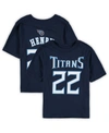 Outerstuff Toddler Boys And Girls Derrick Henry Navy Tennessee Titans Mainliner Player Name And Number T-shirt In Navy