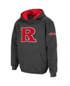 Stadium Athletic Youth Boys Charcoal Rutgers Scarlet Knights Big Logo Pullover Hoodie In Charcoal