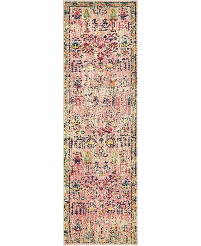 Bayshore Home Newhedge Nhg6 2' X 6' 7" Runner Area Rug In Pink