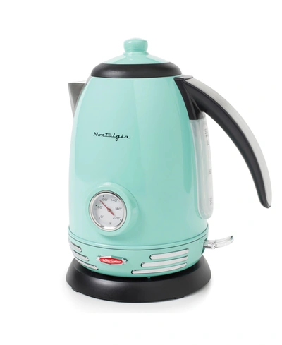 Nostalgia Retro Electric Water Kettle With Strix Thermostat In Aqua