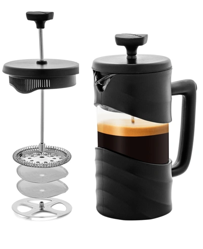 Ovente French Press Coffee Tea Expresso Maker, 12 oz In Black