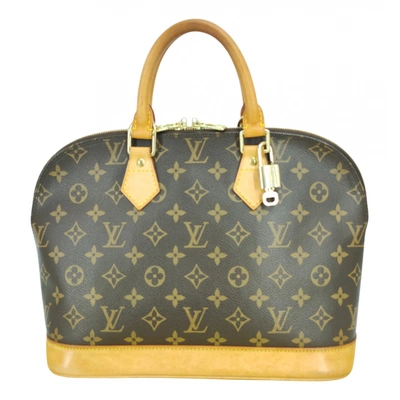 Pre-owned Louis Vuitton Alma Leather Handbag In Brown