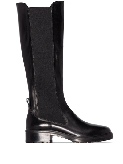 Aeyde Black Blanca Knee-high Leather Boots