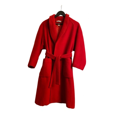 Pre-owned Cacharel Wool Coat In Red