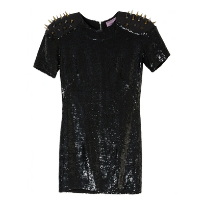 Pre-owned Ashish Glitter Mini Dress In Black