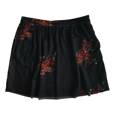 Pre-owned Idano Mini Skirt In Black