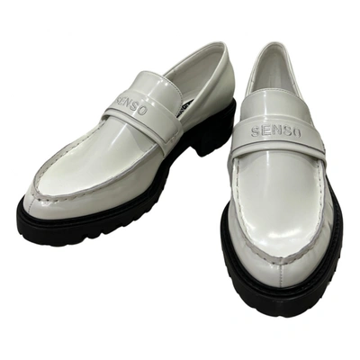 Pre-owned Senso Leather Flats In White